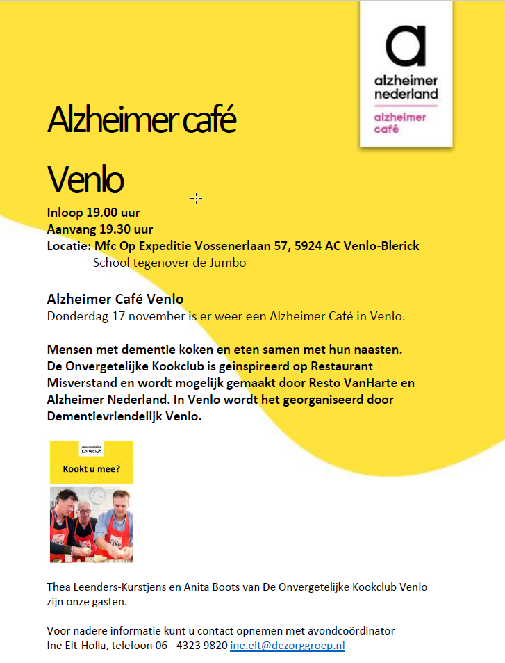 Alzheimer café Venlo 20221104